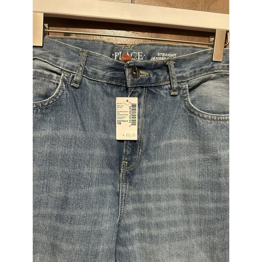 Children's Place Boys Straight Leg Jeans NWT 16